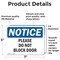 Signmission Please Do Not Block Door, 7 in W x Rectangle, Vinyl Decal OS-2PACK-NS-D-57-L-17374 - alternate 6
